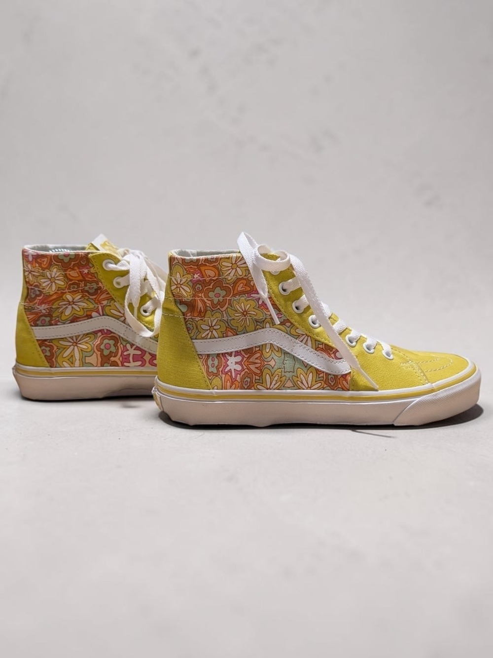 Vans Yellow High Top Sneakers Women's Size 9 - Picture 2 of 10